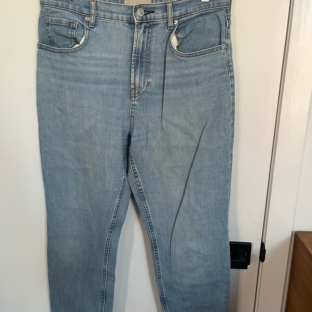 Everlane Cheeky Straight Jeans Light Blue